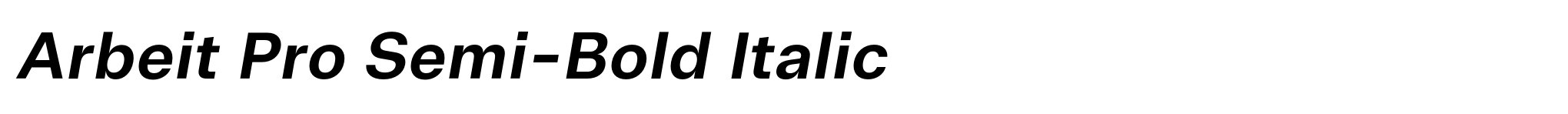 Arbeit Pro Semi-Bold Italic image